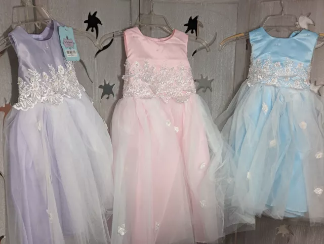 NEW Flower Girl Birthday Wedding Dress Easter tutu lace tulle size 2 4 6 8 10 12