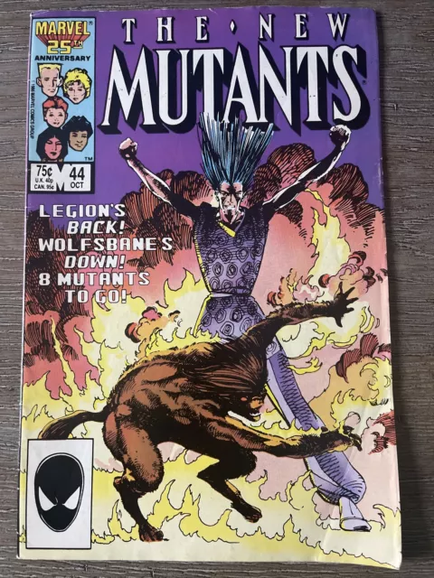 The New Mutants Comic Book #44, Marvel Comics 1986  BAGGED BOARDED