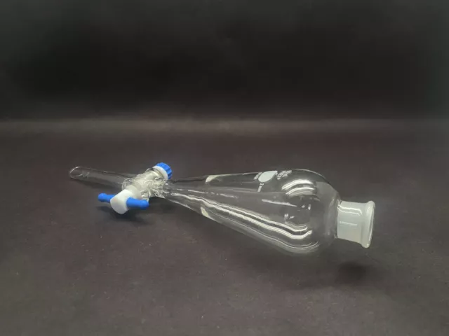 Pyrex Glass 60mL Squibb Separatory Pear Shaped Funnel  w/ 2mm PTFE STPK, 6404-60