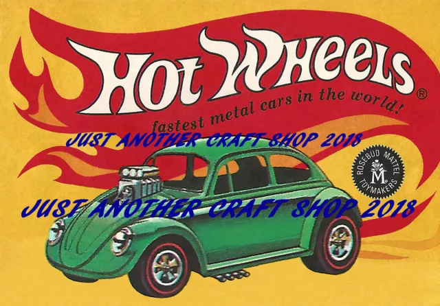 Hot Wheels Redline Poster 1967 VW Beetle Käfer Anzeige Shop Zeichen Prospekt