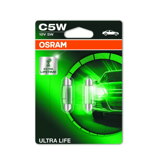 2x Mercedes CLC-Class CL203 Genuine Osram Ultra Life Number Plate Light Bulbs