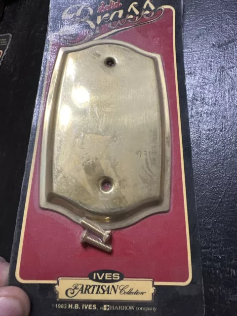 Ives  Solid Brass Outlet Cover Switch Plate Artisan Collection