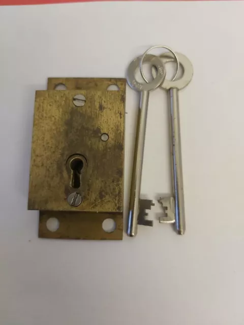 Original Chubb Post Box Lock Lamp Post Box Post office Royal Mail GPO 2 Cut keys