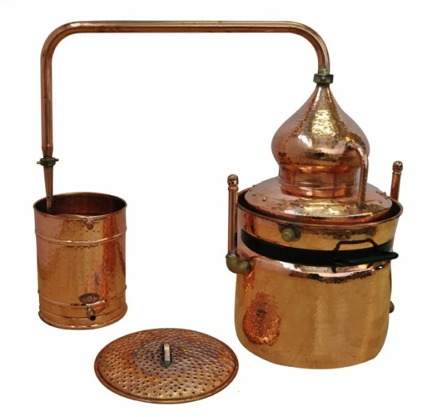 CopperGarden Destille Essence 2 Liter, meldefrei, handgeschmiedet aus Kupfer, Kolonnenbrennerei
