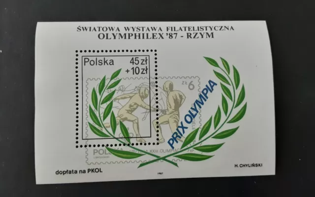 Poland 1987 - Philatelic Exhibition Olymphilex '87  MNH minisheet MS3125