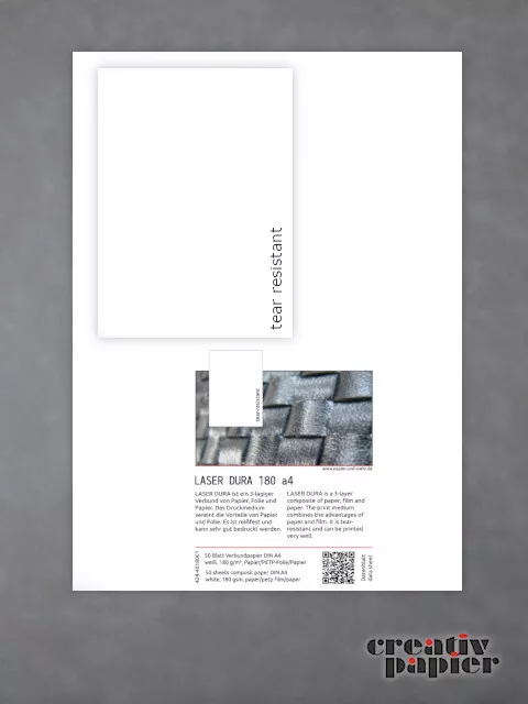 LASER DURA 180 Reißfestes Verbundmaterial DIN A4 180 g/m² 50 Blatt weiß matt