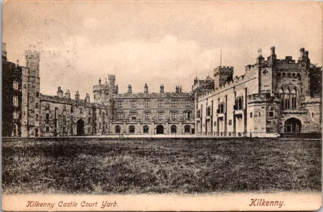 Vintage C. 1904 Kilkenny Castle Court Yard View Ireland Irish Postcard