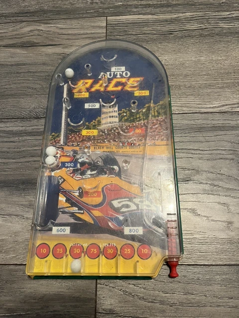 Vintage Auto Racer Pinball Toy 13 Inches Long *Works*