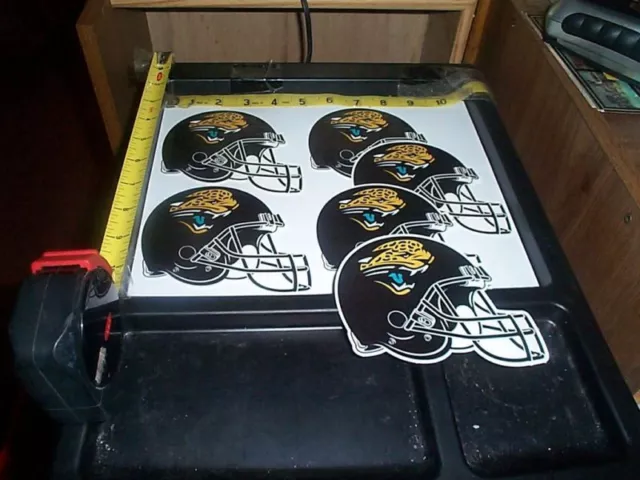 6 Large Helmet stickers NFL Jacksonville Jaquars