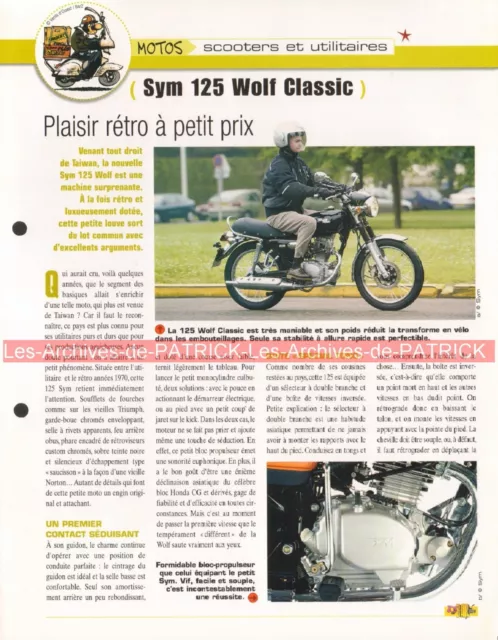 SYM 125 Wolf Classic 2005 Joe Bar Team Fiche Moto #007246