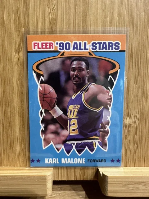 Carta Card NBA Basket 7 Fleer 1990 All-Stars Team Karl Malone Utah Jazz