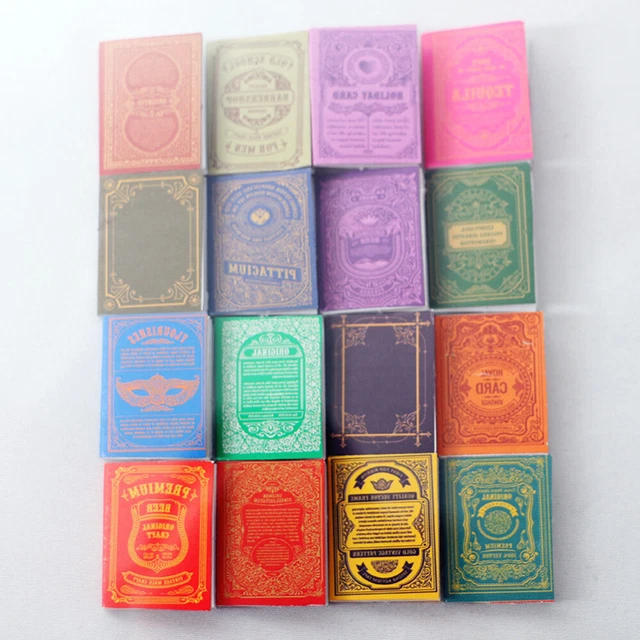 4Pcs Dollhouse Miniature Mini Classic Notebook Doll House Accessories Model Prop