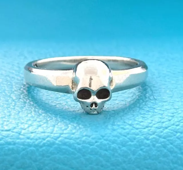 KING BABY STUDIO Sterling Silver 925 Small Hamlet Skull Ring Signed