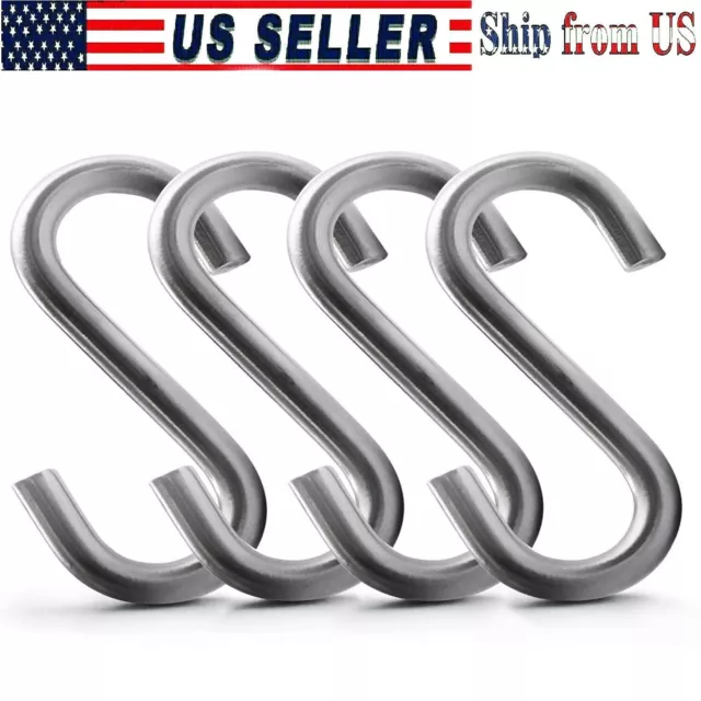 S Shaped Hanging Hooks Stainless Steel Hooks Kitchen Bathroom Bedroom Cap Hanger