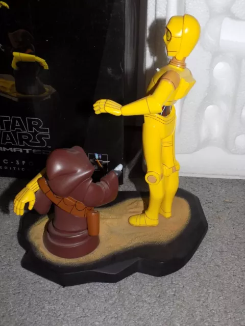 Gentle Giant Star Wars Animated Limited Edition C-3PO And Jawa Statue Figurine 3