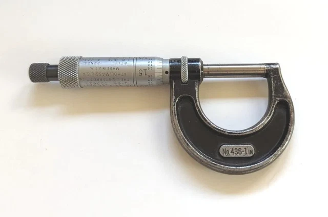 Starrett No. 436-1 Micrometer Machinist Tool USA 0-1''