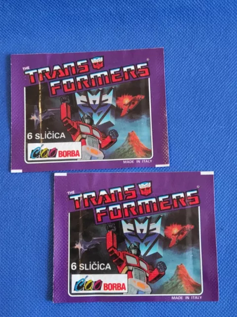 Lot Rare Original pochette packet figurine panini Transformers 1991