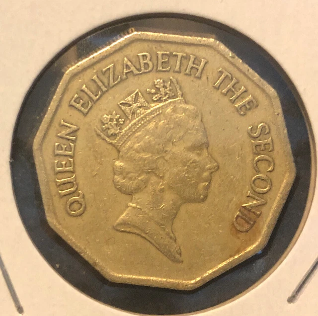 2000 Belize 1 Dollar Nickel Brass Coin-27mm-KM#99-Queen Elizabeth II