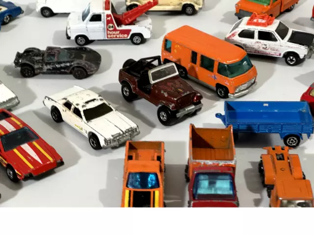 Hot Wheels Matchbox Lesney Yatming Majorette Corji+ 1970s Lot of 49 Cars Trucks 3