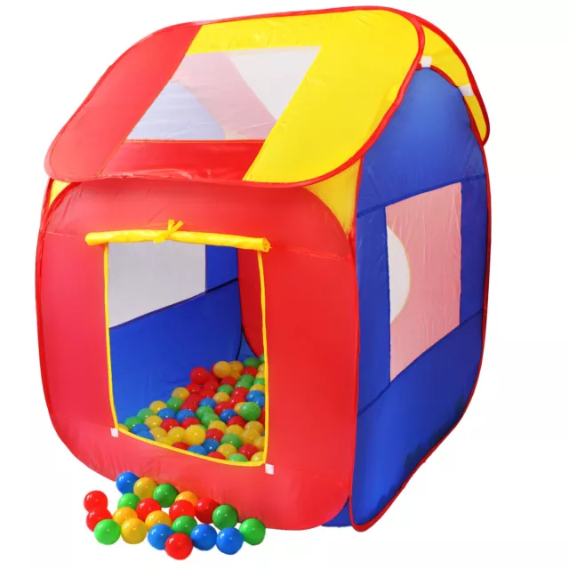 KIDUKU® Tente de jeu Pop Up + 200 balles + étui de transport enfant maison
