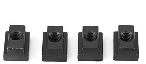 4PC Set T-Slot Nut Black Oxide Finish 3/8-16 Threads Table Slot 1/2