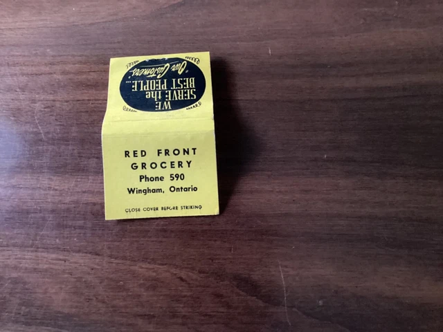 WINGHAM,Ontario ,Matchbook Red Front Grocery ,phone# 590