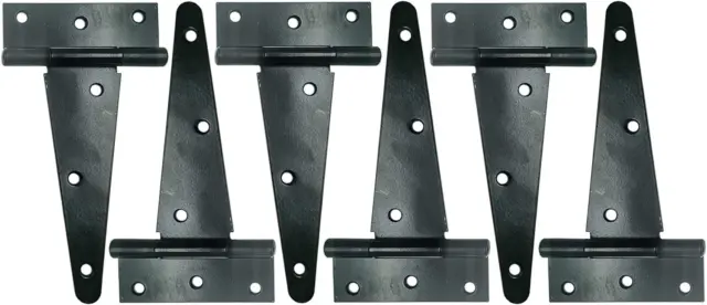 MLHpeak T-Strap Shed Hinge Gate Strap Heavy Duty Hinge Door Barn Gates Hinges (6