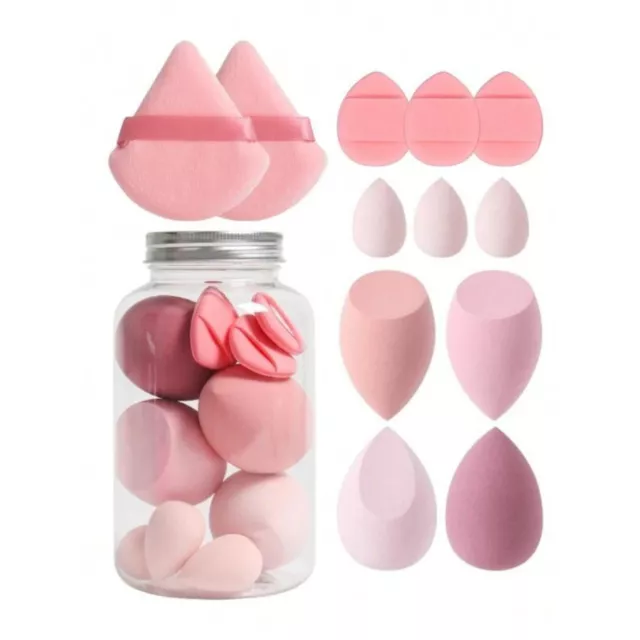 12pcs Makeup Sponge Set Triangle Powder Puff Beauty Blender Finger Air Cushion