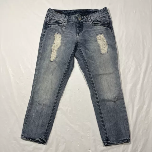 Buffalo David Bitton Starlet Mid Rise Rigid Capri  Blue Jeans Women’s Size 28