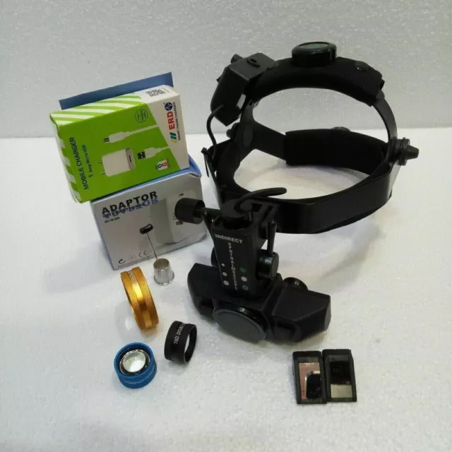Oftalmoscopio indirecto con accesorios combinados del paquete de lentes 20D...