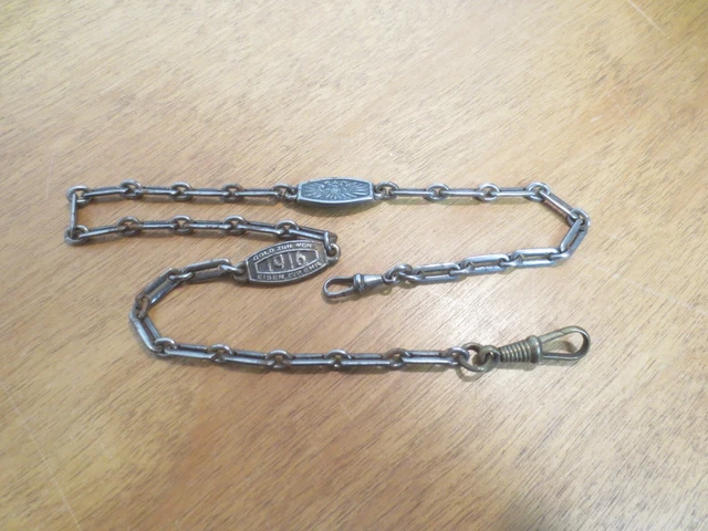 WWI 1916 WATCH CHAIN - WAR EFFORT -  Gold for Weapons - Iron For Honor - GERMANY