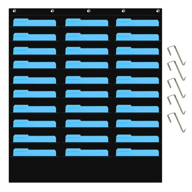 Classroom Mail Center Pocket Chart: Organization with 30 Pockets