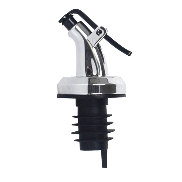 Oil Bottle Stopper Lock Plug Seal Leak-proof Nozzle Sprayer Liquor (Silver) FS2#