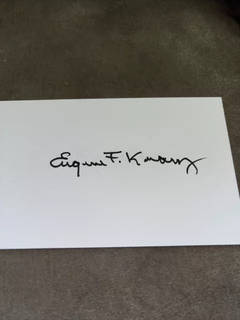 Eugene Kranz Signed  APOLLO 11 FLIGHT DIRECTOR 3x5 Index Card