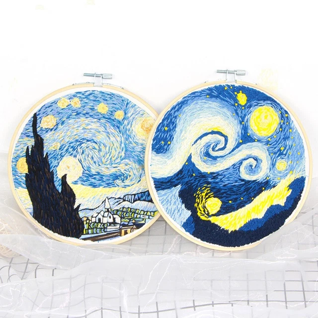 Stickerei Kits Praktisch Kunststoff Stickerei Nähen mit Reifen Geschenk