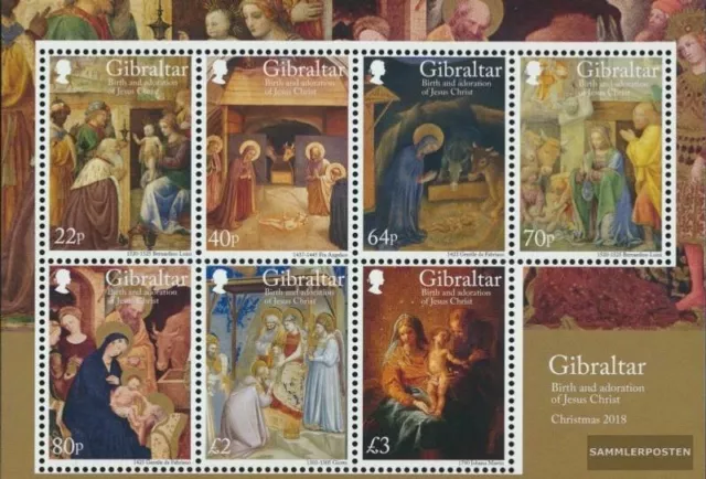 Gibraltar Block137 (kompl.Ausg.) postfrisch 2018 Weihnachten: Gemälde