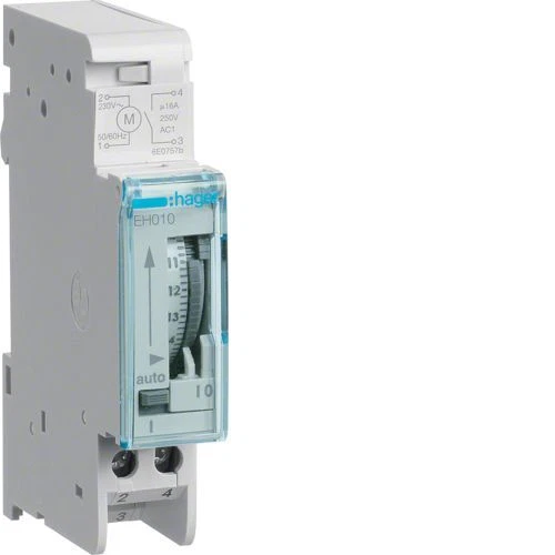 Hager EH010 Daily time switch 1 channel, 16A, 1 module FREE DHL EXPRESS SHIPPING