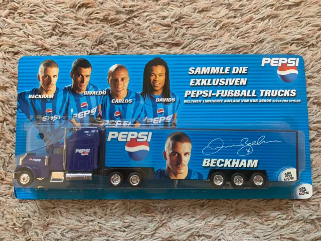DAVID BECKHAM PEPSI FOOTBALL 1/64 Die-Cast TRUCK! LIMITED EDITION Only 25000