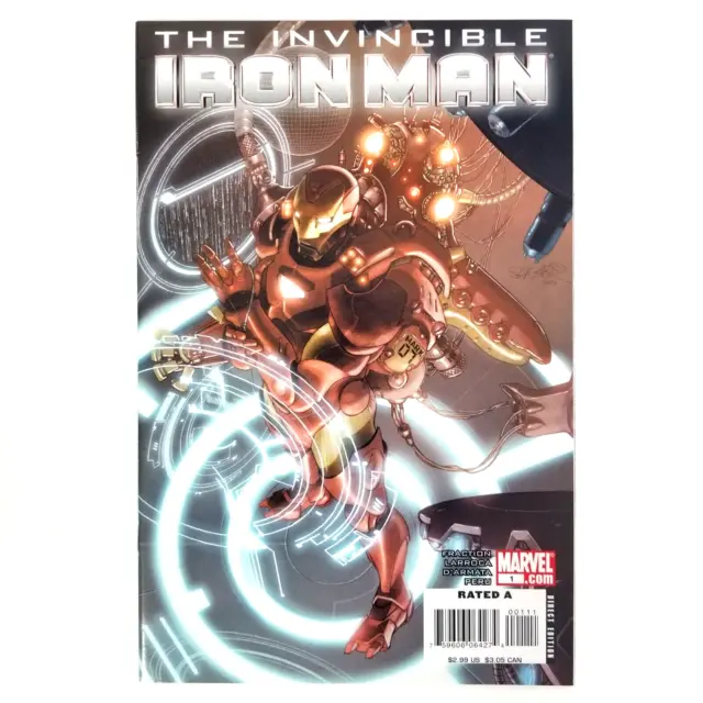 Invincible Iron Man #1, Marvel Comics 2008, Matt Fraction, Salvador Larroca, NM