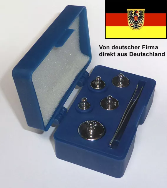 Eichgewichte, Prüfgewicht, Satz bis 100g, 5-teilig, Kalibriergewicht