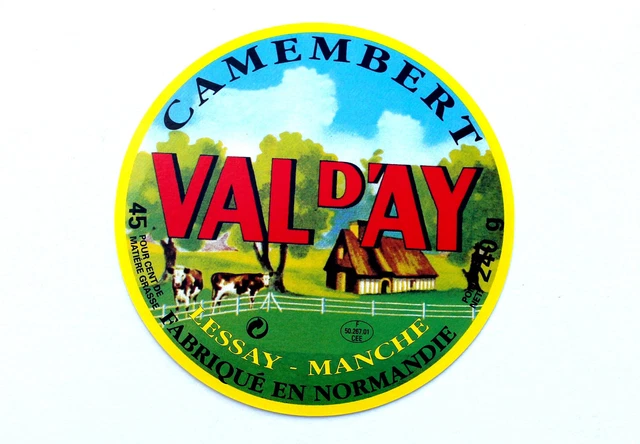 ANCIENNE ETIQUETTE BOITE FROMAGE - CAMEMBERT NORMANDIE - L'EXPERT