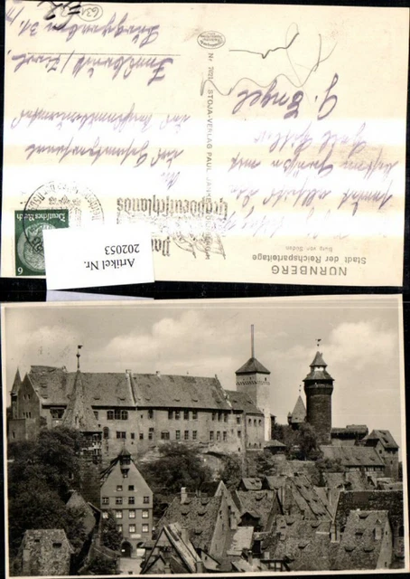 202053,Nürnberg Stadt Ansicht Burg v. Süden