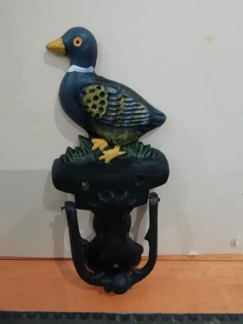 Heurtoir De Porte En Fonte Motif Canard Neuf