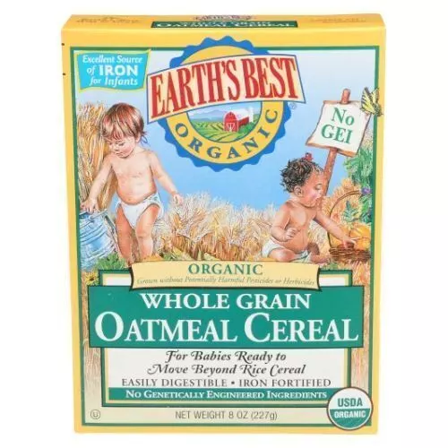 Organic Whole Grain Oatmeal Cereal 8 Oz