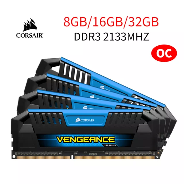 Corsair Pro 32Go 16Go 8Go 4Go DDR3 OC 2133MHz PC3-17000U DIMM Mémoire RAM LOT FB