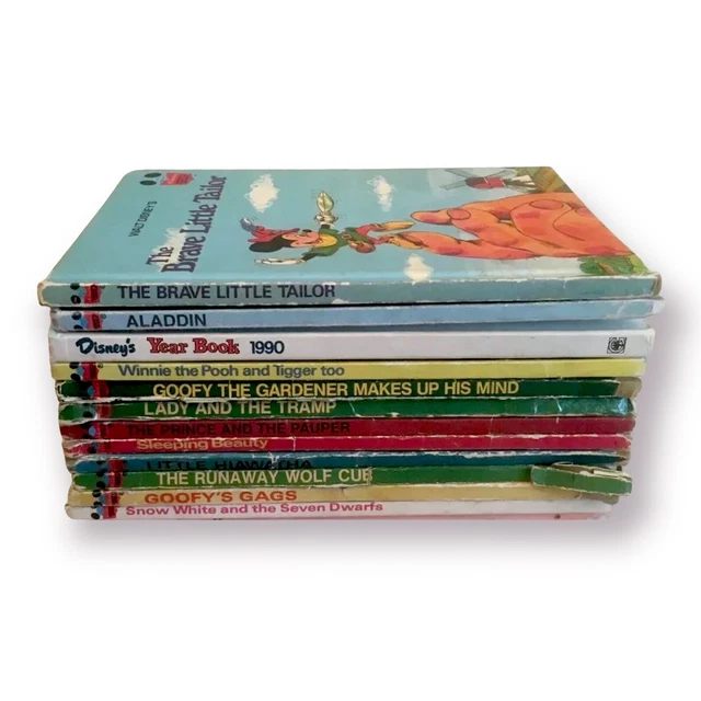 Walt Disneys Wonderful World Of Reading Book Lot Of 13 Vintage Kids Disney