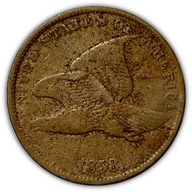 1858 SL Small Letters Flying Eagle Cent Very Fine VF Coin #2539