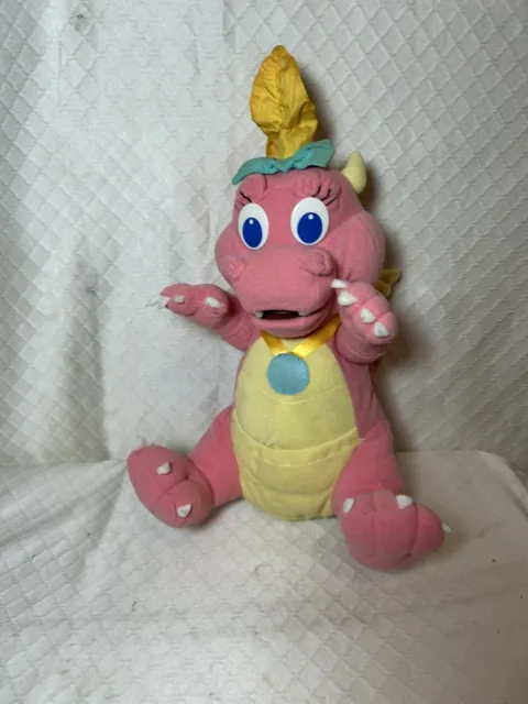 Vintage 1999 Playskool Pink Dragon Tales Hasbro Cassie 12" Plush Stuffed Girl