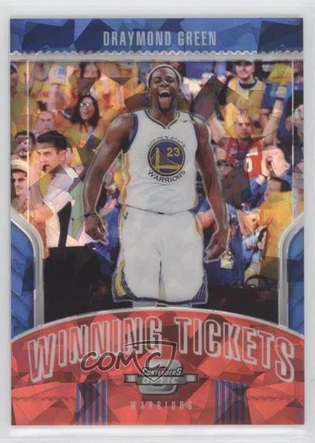 2018 Contenders Optic Winning Tickets Prizms Red Cracked Ice Draymond Green #10