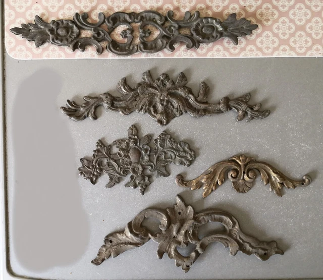 GRAND FRONTON ORNEMENT en bronze doré XIX ème (32/10) EUR 70,00 GRAND FRONTON ORNEMENT en bronze doré XIX ème (32/10) EUR 70,00